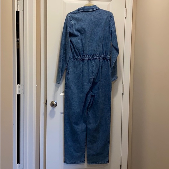 Wild Fable denim jumpsuit boilersuit acid wash M - Picture 5 of 8